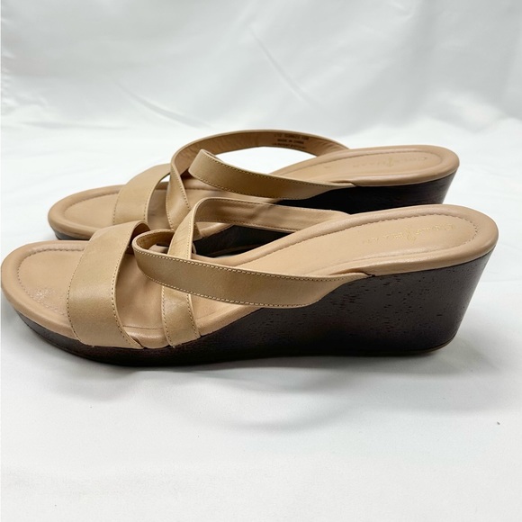 Cole Haan Women’s Leather Air Suzette Wedge Sandals Size 10B - Picture 1 of 7